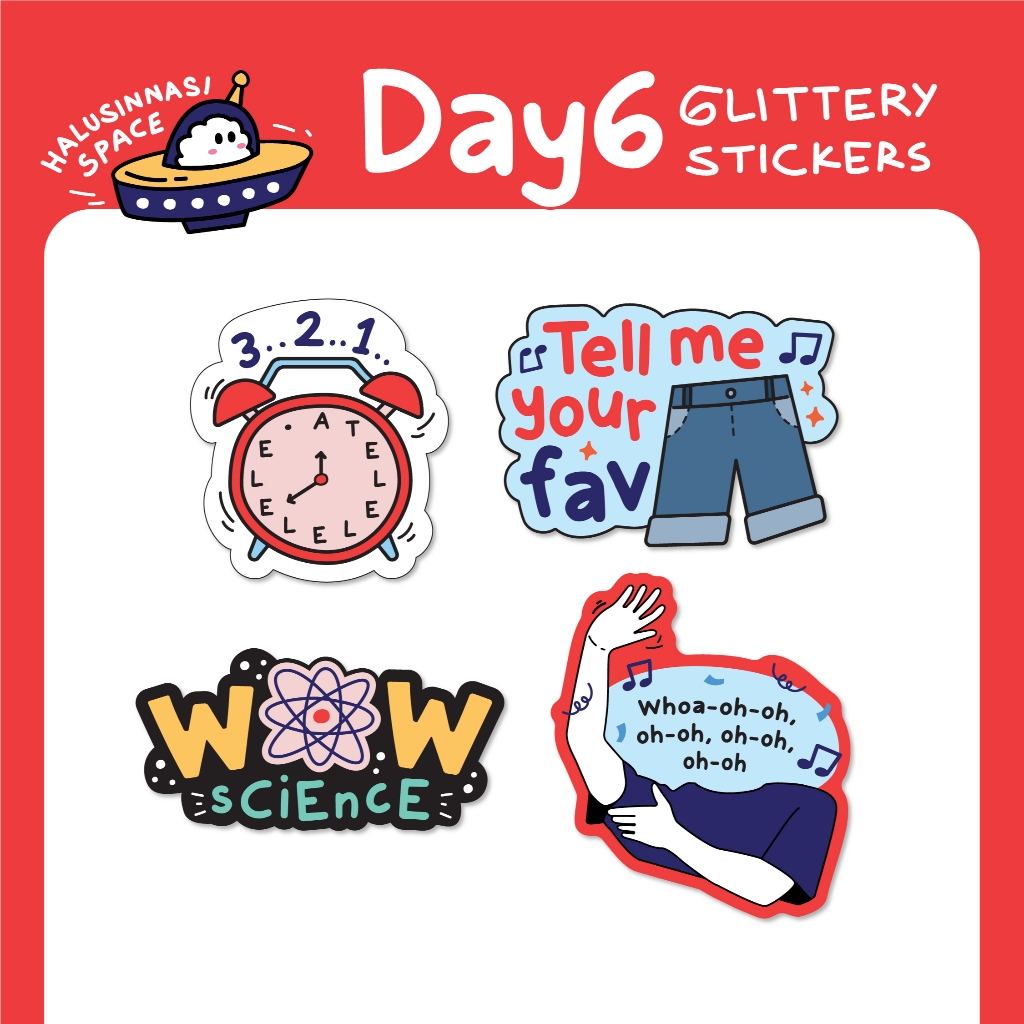 ใหม่! Day6 Core Glittery Sticker [Day6 Series by Haluinnation Space]