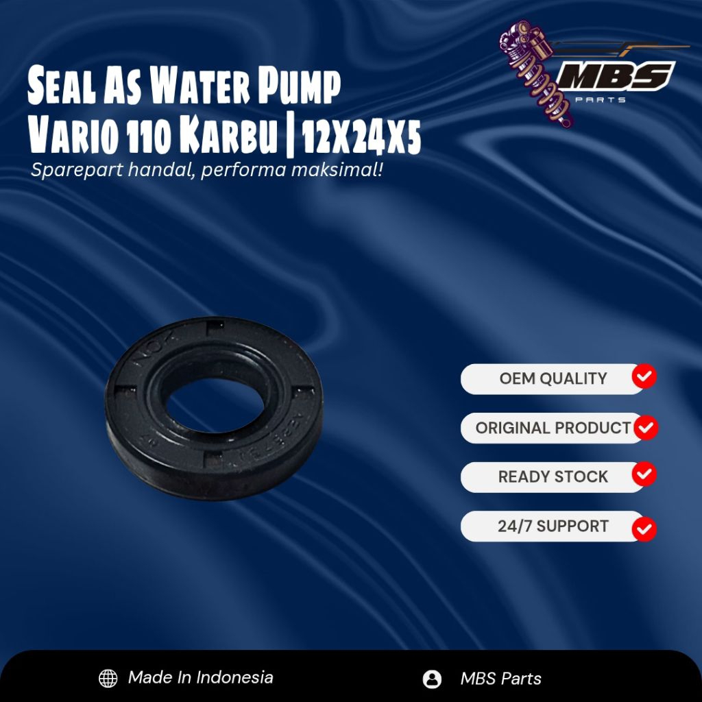 MBS PARTS ซีลน้ํามัน Sil As ปั๊มน้ํา 12x24x5 Vario 110 คาร์บูเรเตอร์ 125 150 160 Beat ADV PCX Stylo 