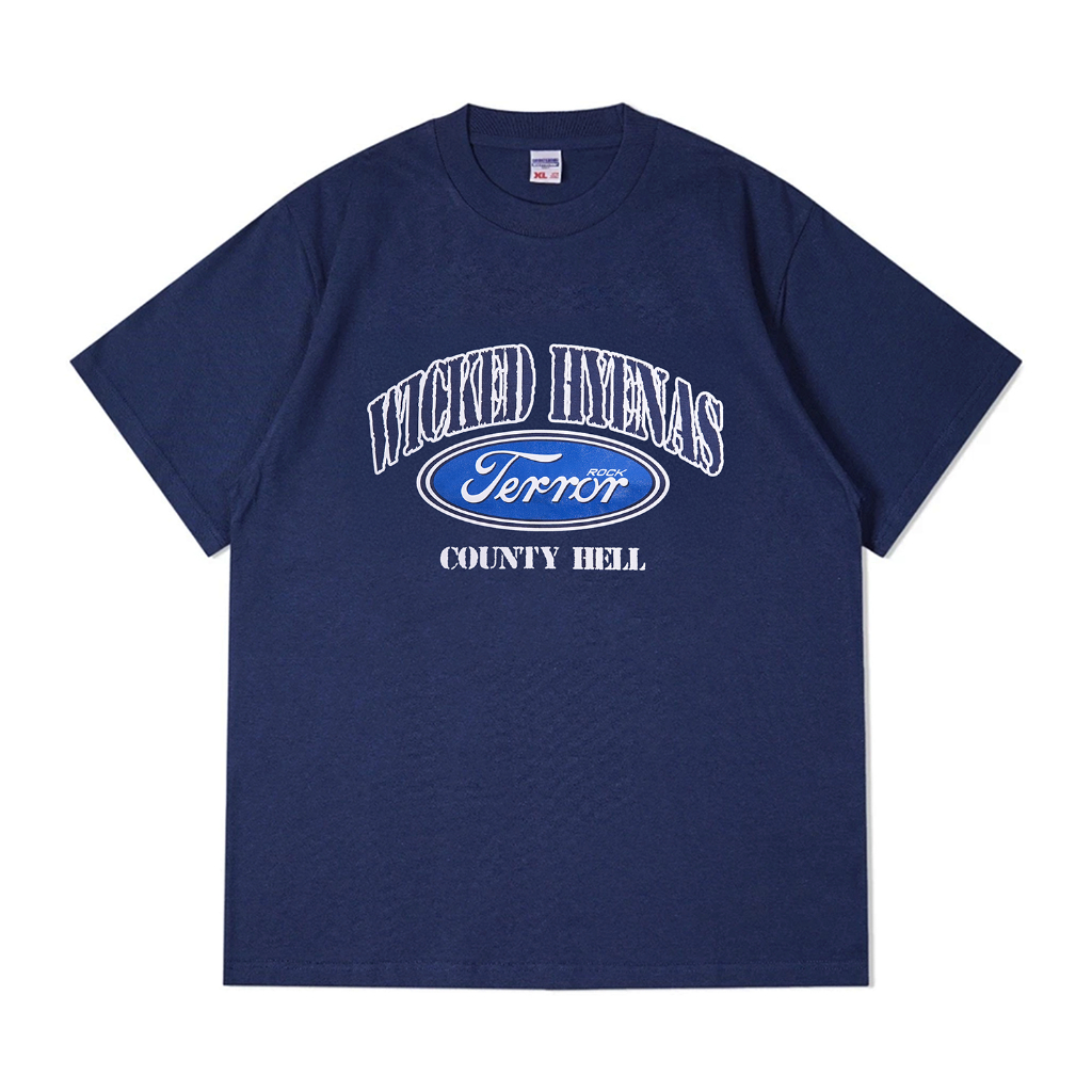 ROCKTERROR TSHIRT HEAVYCOTTON 16s NAVY WICKED HYENAS UNISEX | เสื้อยืด