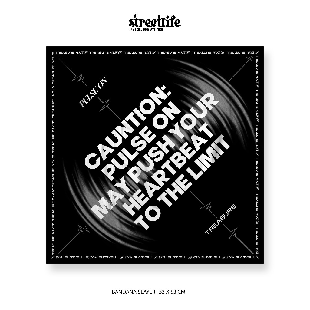TREASURE PULSE ON 2026 BANDANA / TREASURE KPOP / PULSE ON SCRAFT BANDANA ราคา ถูกที่สุด ดีลบีเคเค แกลเลอรีภาพที่ 2