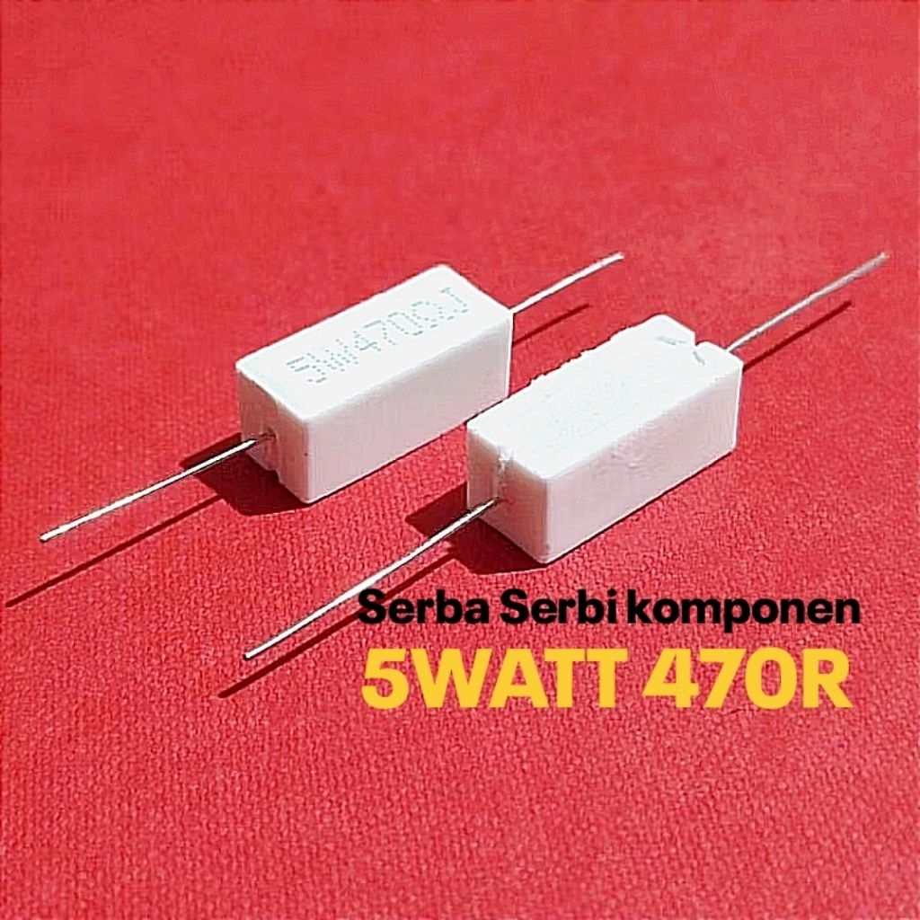5W 5WATT 470 470R OHM ROHS CHALK RESISTOR