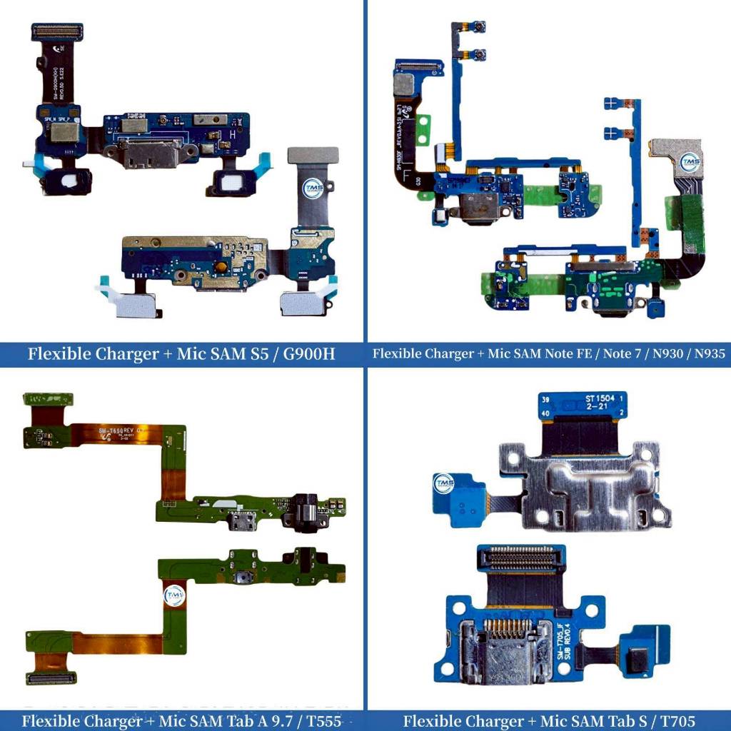 เครื่องชาร์จแบบยืดหยุ่น + ไมค์ Samsung S5 G900H - Note FE - Note 7 - Tab A 9.7 T555 - Tab S T705
