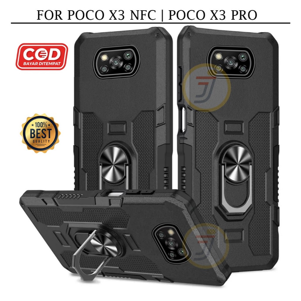 Poco X3 (NFC) Poco X3 Pro Ring Armor Robot Case Kickstand Hybrid/Ring Holder