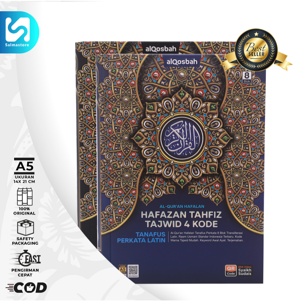 Al Quran Hafazan Tahfiz 4 Code Transmation & Tajweed Full Color Size A5