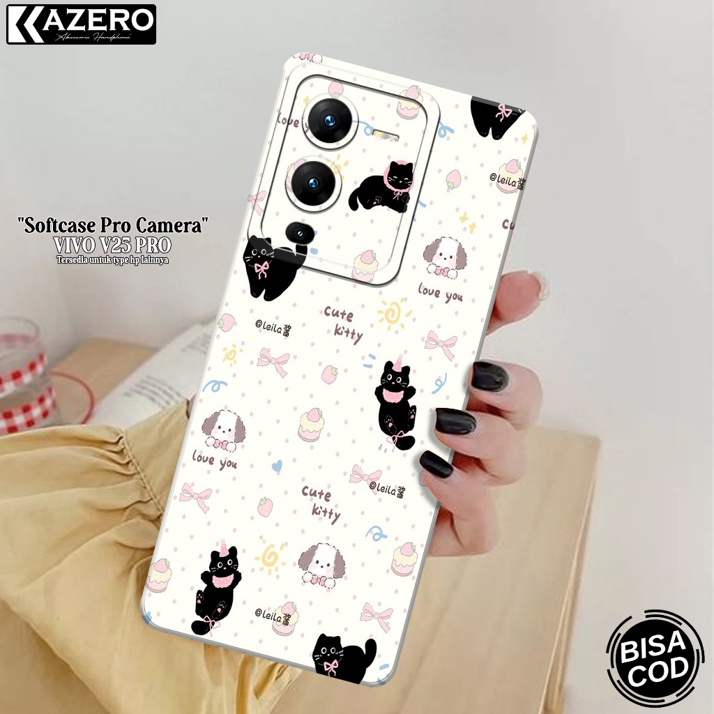 KAZERO - เคสโทรศัพท์ VIVO V25 PRO - เคสแฟชั่นการ์ตูน - กล้อง Pro - เคส VIVO V25 PRO - เคส VIVO V25 P