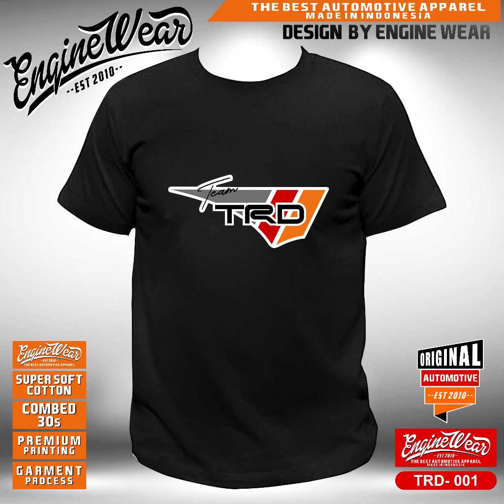 เสื้อยืด TRD toyota TRD เสื้อยืด land cruiser fortuner kijang toyota racing development TRD001