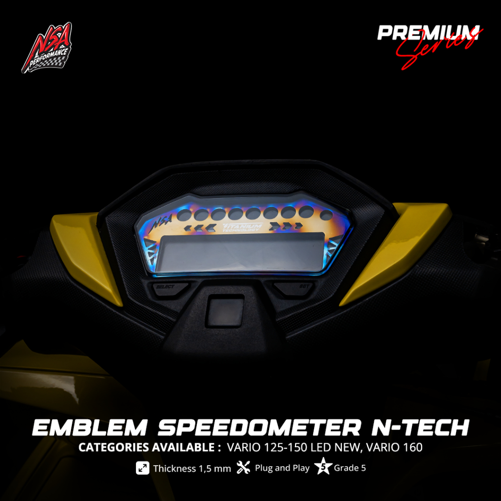 NSA PERFORMANCE Emblem Speedometer N-TECH TANIUM VARIO 125 150 LED ใหม่ VARIO 160