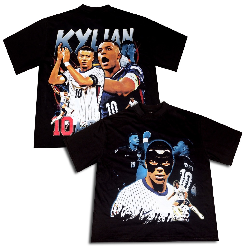 VONSEY เสื้อยืด OVERSIZE KYLIAN MBAPPE MASK