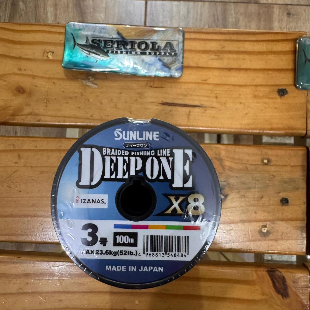 SUNLINE PE LINE X8 DEEP ONE PE 3/ PE 4 100M เชื่อมต่อหลายสี