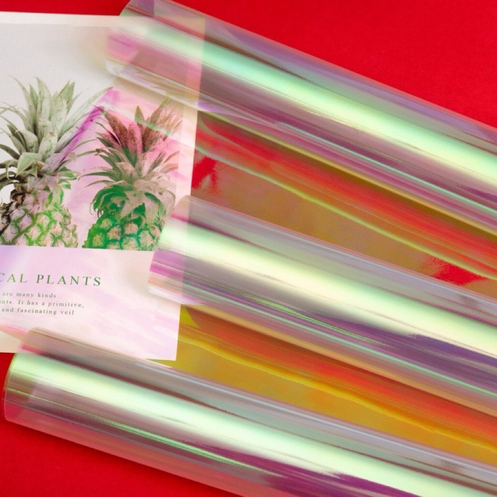 HOLOGRAM CELLOPHANE CLEAR PAPER BOUQUET WRAPPING PAPER กันน้ํา