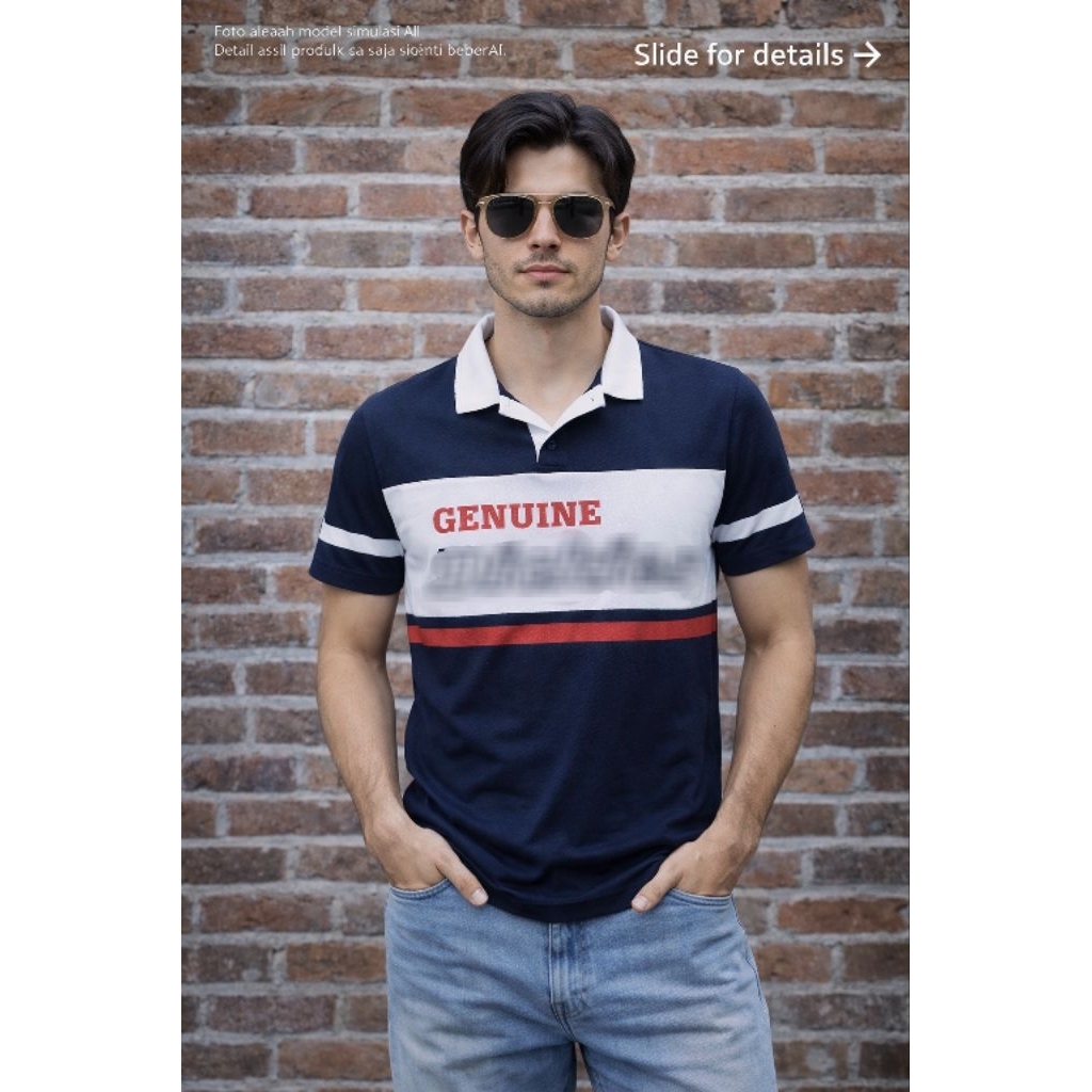 เสื้อโปโล D**KIES 0R1 ไซส์ M Slimfit (L75 x W49)