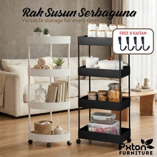 Rak dapur / Rak susun Square serbaguna / Rak yeye / Rak Kosmetik / Rak Troli / troly