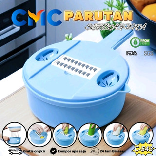 CMC[C-543]Alat Parutan Baskom Pemotong Sayur Buah Serbaguna Multi Slicer