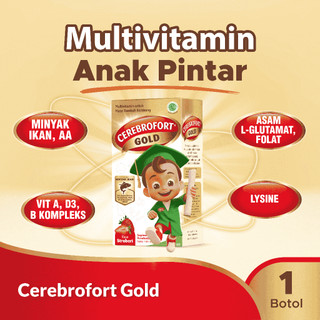 Cerebrofort Gold 100ml – Sirup Suplemen Multivitamin Anak untuk Tumbuh Kembang & Imunitas
