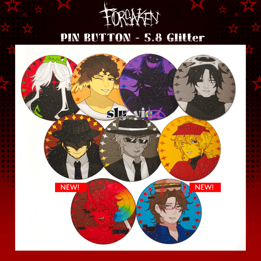 FORSAKEN fanmerch - 5.8 พินกลิตเตอร์