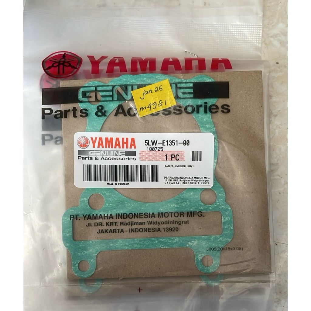 BOTTOM BLOCK GASKET MIO SPORTY MIO SOUL NOUVO ORIGINAL YAMAHA 5LW E1351 00
