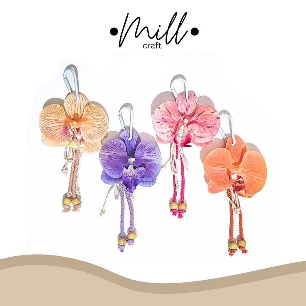 GANTUNGAN Orchid Series โดย MillCraft [Vol. 2] | ORCHID BAG CHARM / ORCHID BAG CHARM / ORCHID BAG HA