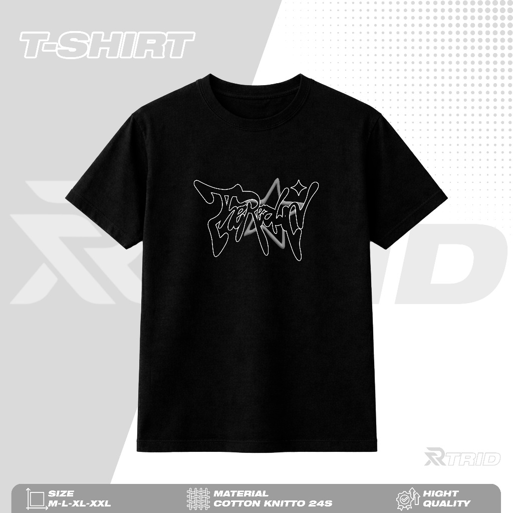 THEREAL.ID - เสื้อยืดสีดํา Estrella สําหรับทุกเพศ