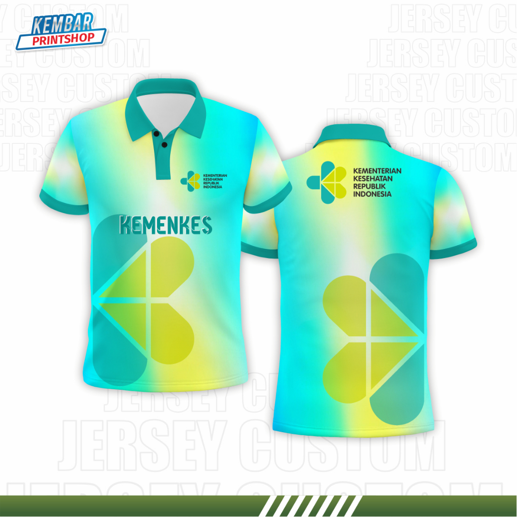HEALTH SERVICE JERSEY POLO COLLAR JERSEY CUSTOM DRY FIT FULL PRINTING PREMIUM