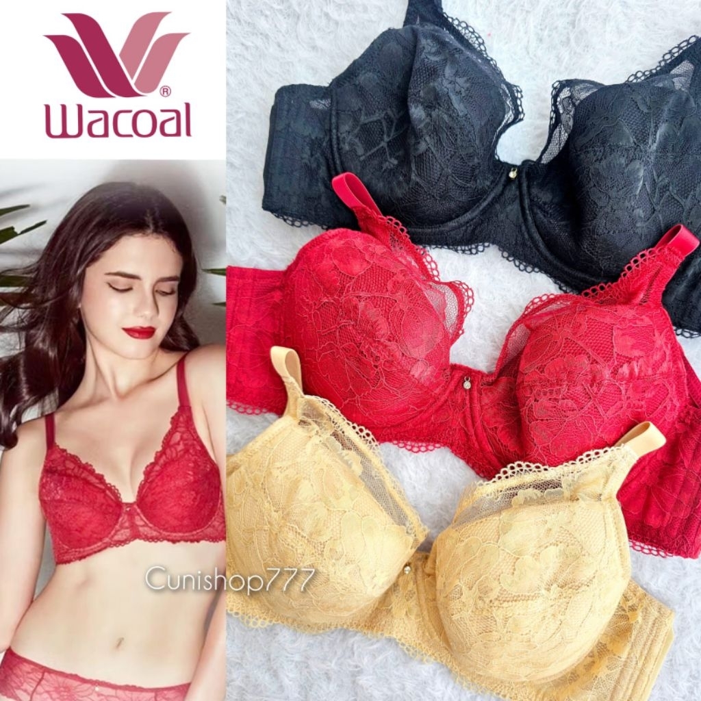 WACOAL FULL CUP BRA WITH THIN โฟมลวด IB 4152 R2 34B 34C 36B 36C 36D 38B 38C 38D 40D UNDERWEAR LACE B