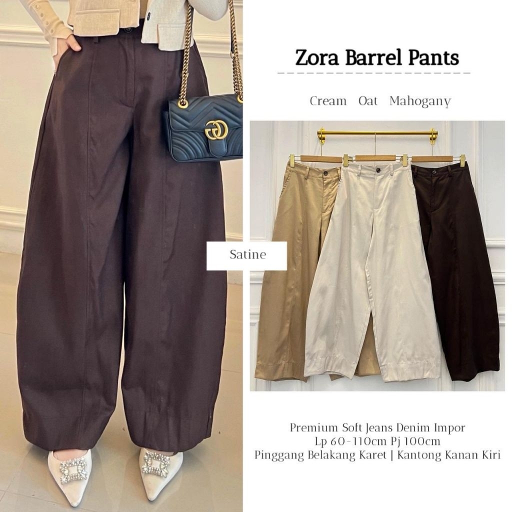 กางเกง Zora Barrel by Satine Barrel Pants