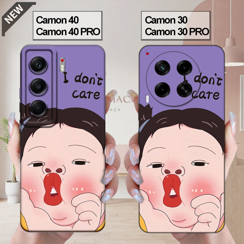 เคส Tecno CAMON 40 | CAMON 40 Pro _เคส CAMON 30 | CAMON 30 PRO - ปลอกสีดําใสยืดหยุ่น