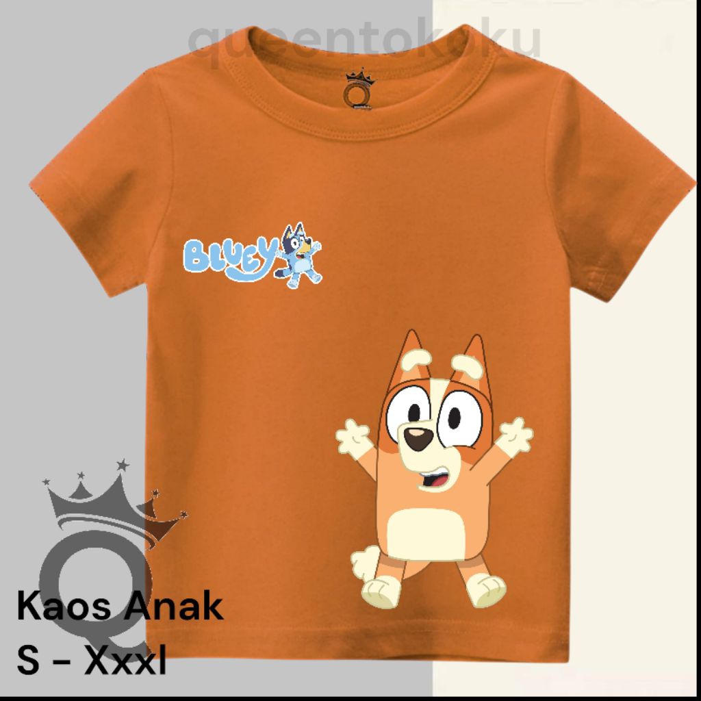 เสื้อยืดเด็กลายการ์ตูน BINGO น่ารัก Dtf Safe Logo