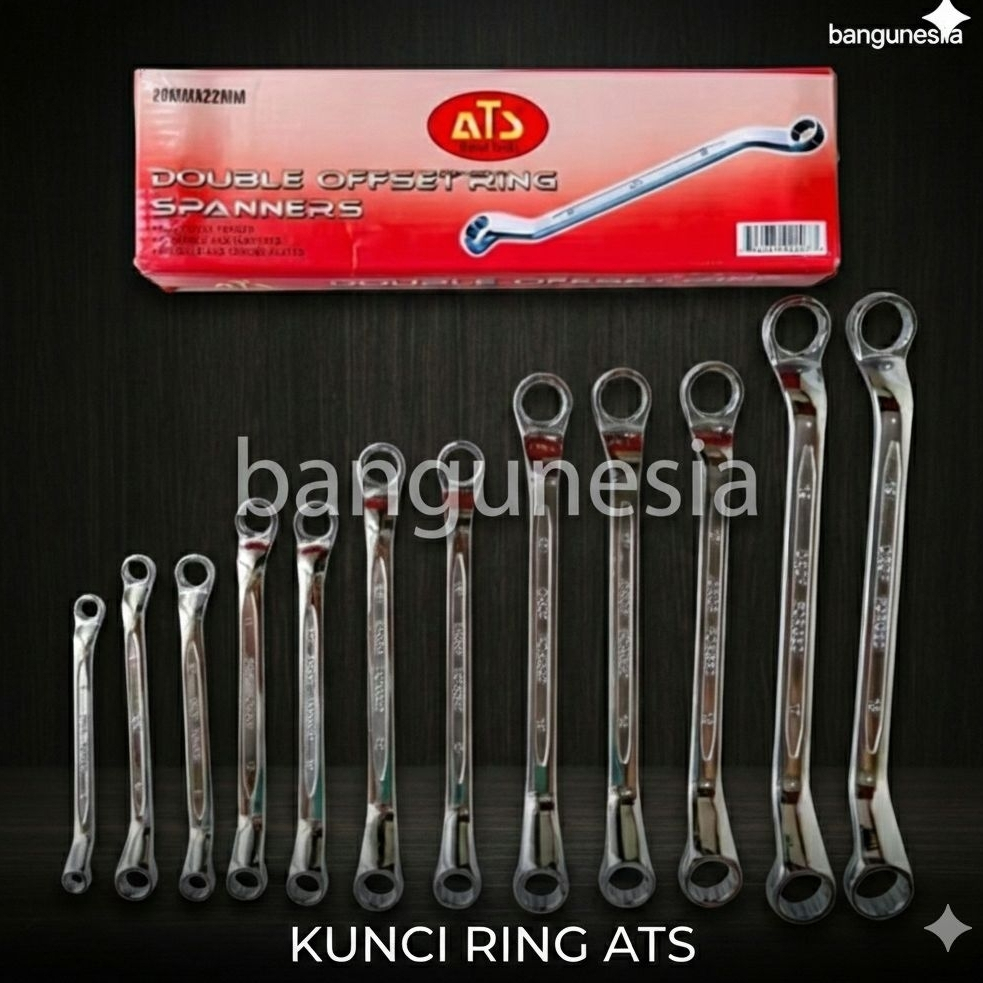 ประแจแหวน - ATS - [8x9mm] [10x11mm] [12x13mm] [14x15mm] [16x17mm] [18x19mm] - UNIT [1pc]