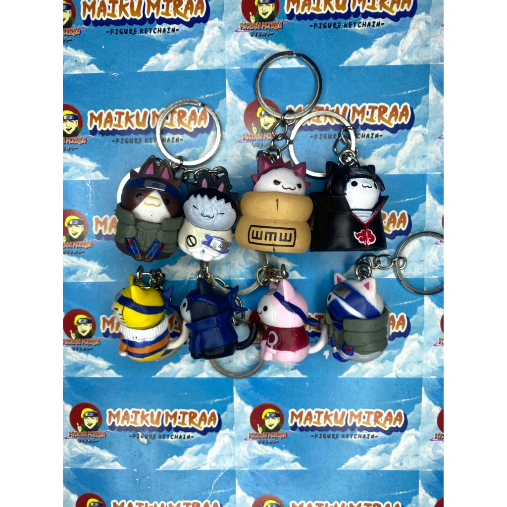 GANTUNGAN พวงกุญแจรูป/พวงกุญแจแมวคอสเพลย์ Naruto sakura sasuke kashi itachi iruka gaara shikamaru
