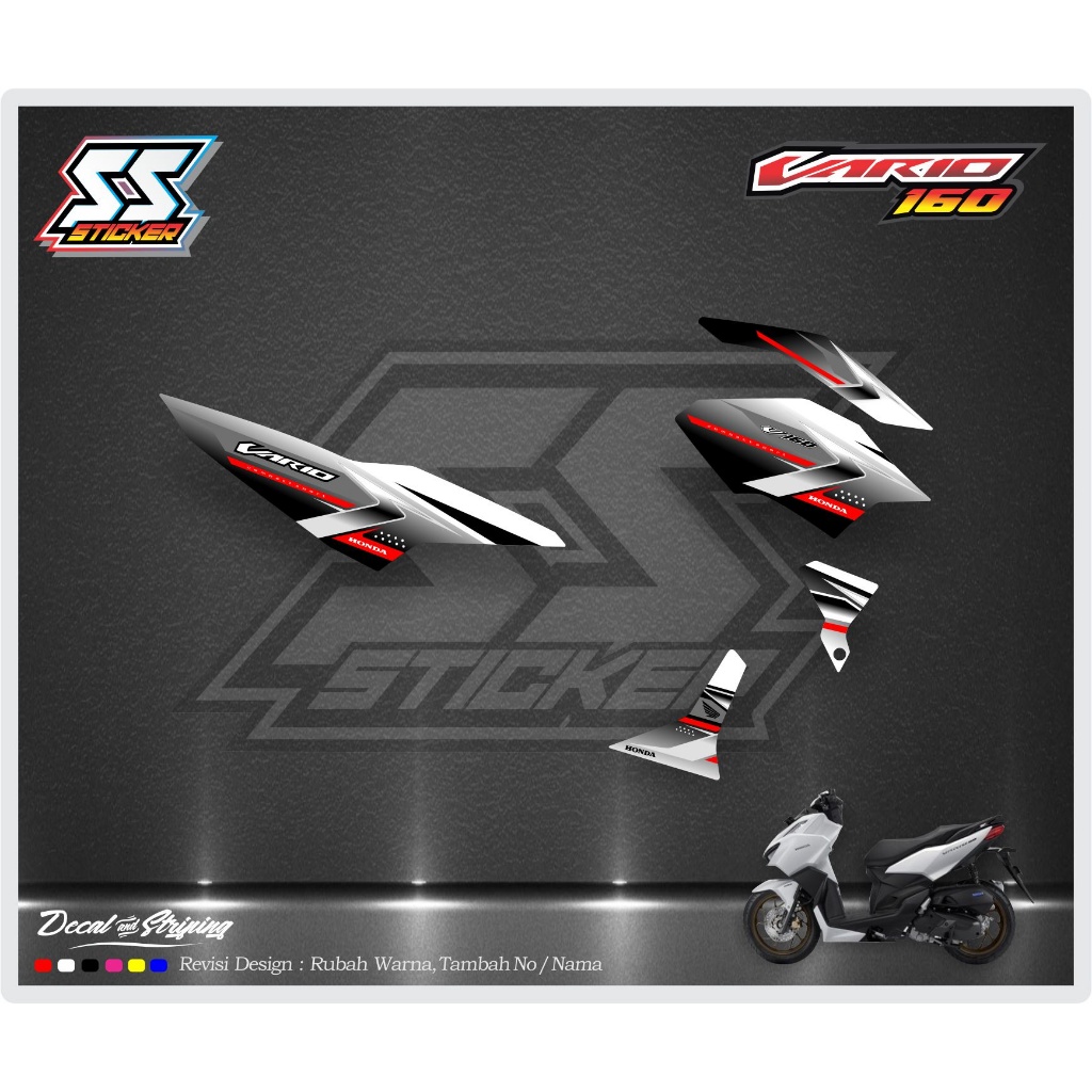 สติ๊กเกอร์ HONDA VARIO 160 CUSTOM DESIGN STRIPING 09