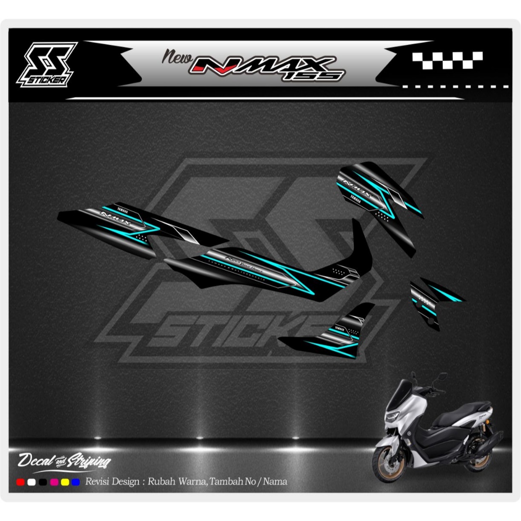 NEW N-MAX 155 สติ๊กเกอร์มอเตอร์ไซค์ DESIGN 09