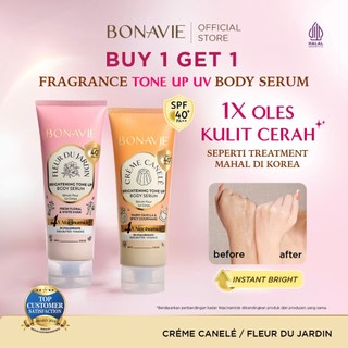 Bonavie TONE UP UV Brightening Body Serum SPF 40 PA++ & 4X NIACINAMIDE Instant brightening - Fragrance Wangi Mewah Body Lotion Mencerahkan Melembabkan