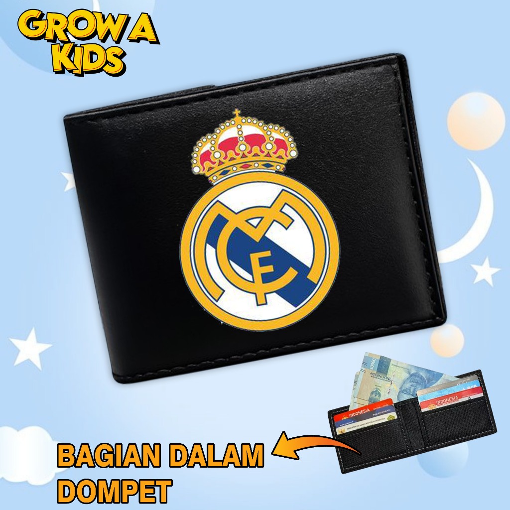กระเป๋าสตางค์หนังผู้ชาย Realmadrid / กระเป๋าสตางค์พับ Real Madrid / กระเป๋าสตางค์ Real Madrid