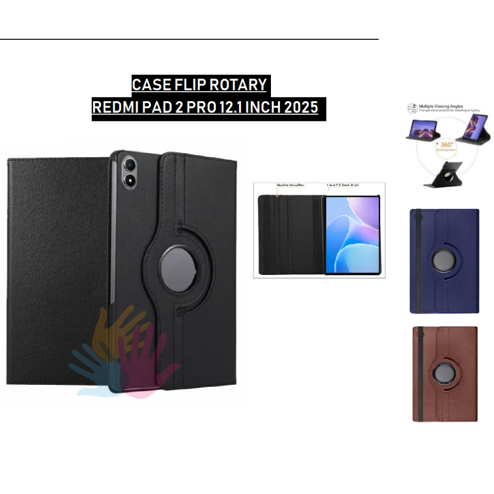 Redmi Pad 2 Pro 12.1 นิ้ว 2025 / เคส redmi pad 2 pro Flip Cover หนังโรตารี
