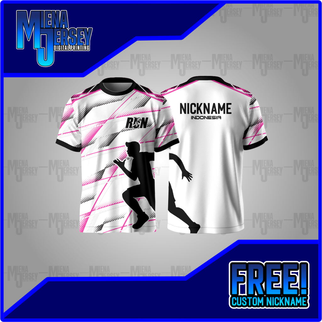 RUNNING JERSEY / RUNNING T-SHIRT / RUNNING CLOTHES / RUNNING T-SHIRT ฟรี CUSTOM NICK NAME