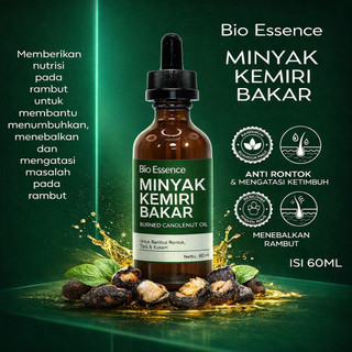 Minyak Kemiri Bakar Bio Essence 60ml – Rahasia Rambut Lebat, Kuat, & Sehat Alami!