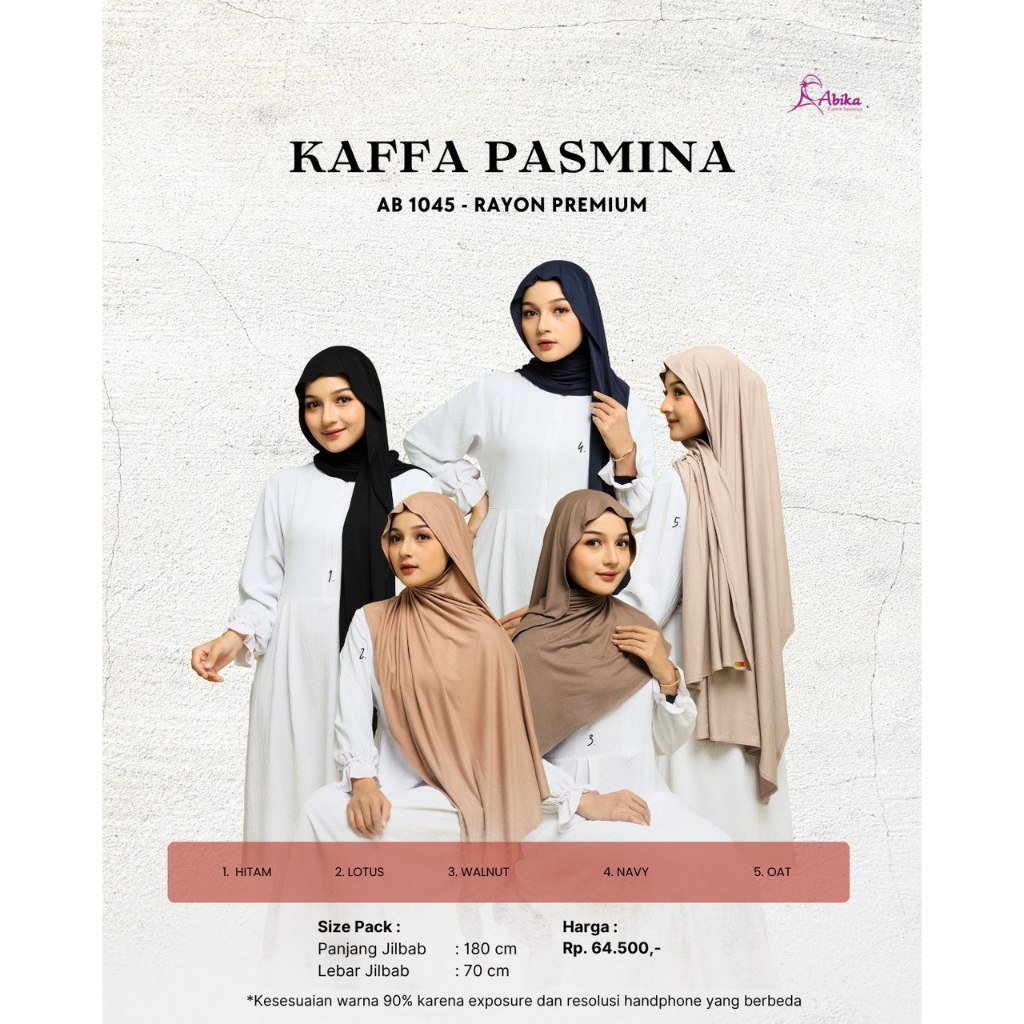 เอบิกะ | KAFFA PASHMINA PREMIUM RAYON MATERIAL