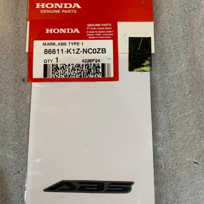 Original Honda AHM 68611K1Z ABS Type 1 PCX160 K1ZNC0ZB Mark Sticker