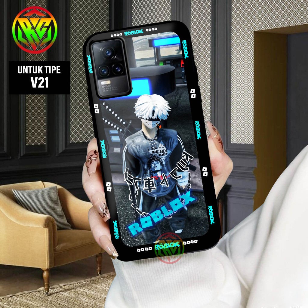 เคส Vivo V21 - ล่าสุด Motif Softcase Glass Shiny New Case Glossy casing Hp Vivo V21 [RBX Motif] - เค