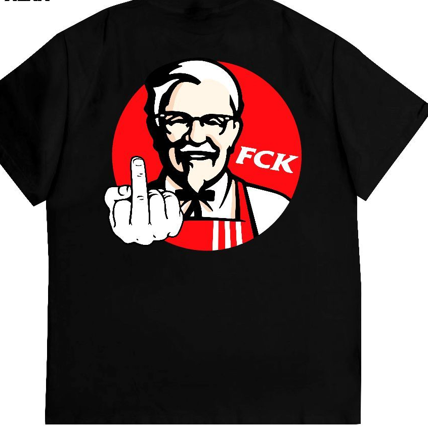 เสื้อยืด FCK | เสื้อยืดล้อเลียนตลก | เสื้อผ้า KFC ยี่ห้อล้อเลียน KFC Fucek
