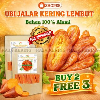 [Beli 2 Gratis 3] Ubi Jalar Kering Lembut Premium – Raja Kering 3F FOOD – Cemilan Sehat & Alami dengan Energi Alami