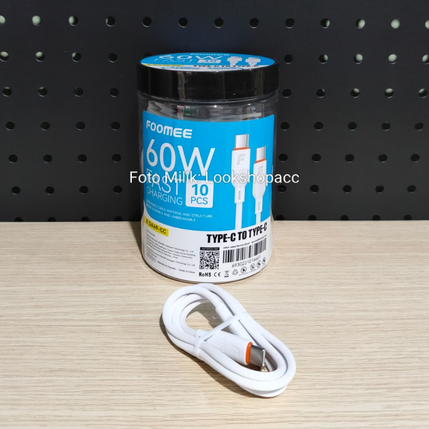 FOOMEE DA39-CC 30W/DA49-CC 60W Type-C To Type-C Data Cable (1 ชิ้น) 1M Fast Charging Data Cable