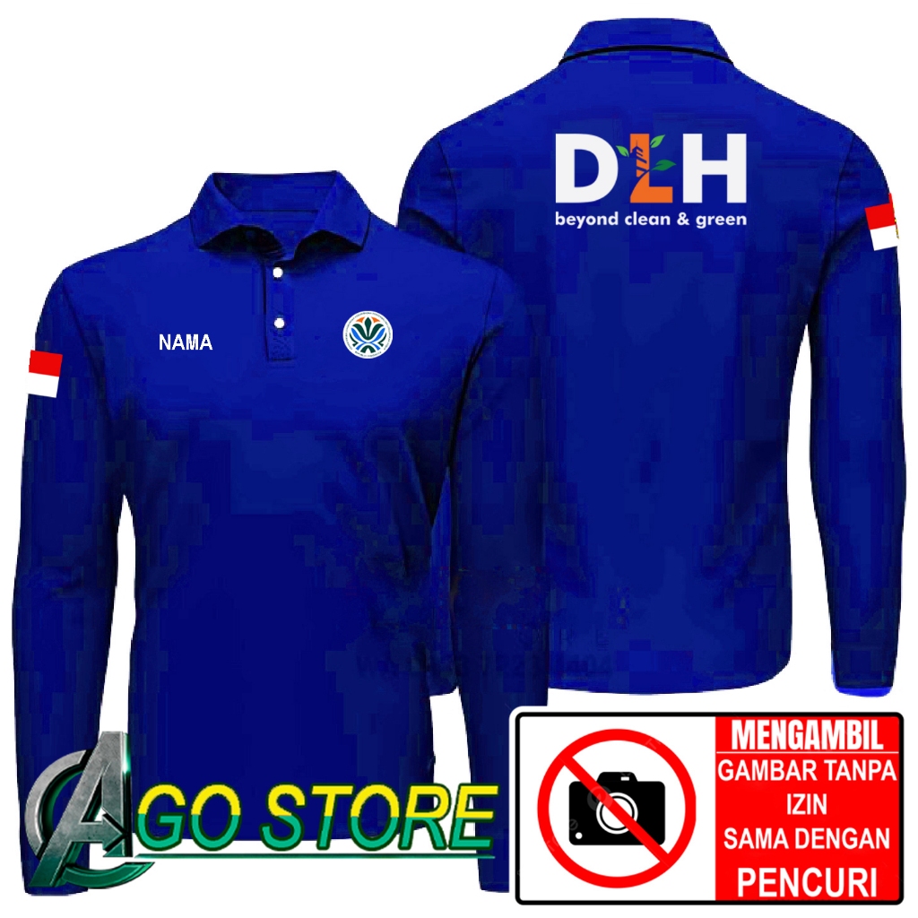 เสื้อยืดคอปกโปโลพร้อมปลอกคอสําหรับ ENVISRONMENTAL SERVICE - DLH FREE NAME DTF SCREEN PRINTING AGOSTO