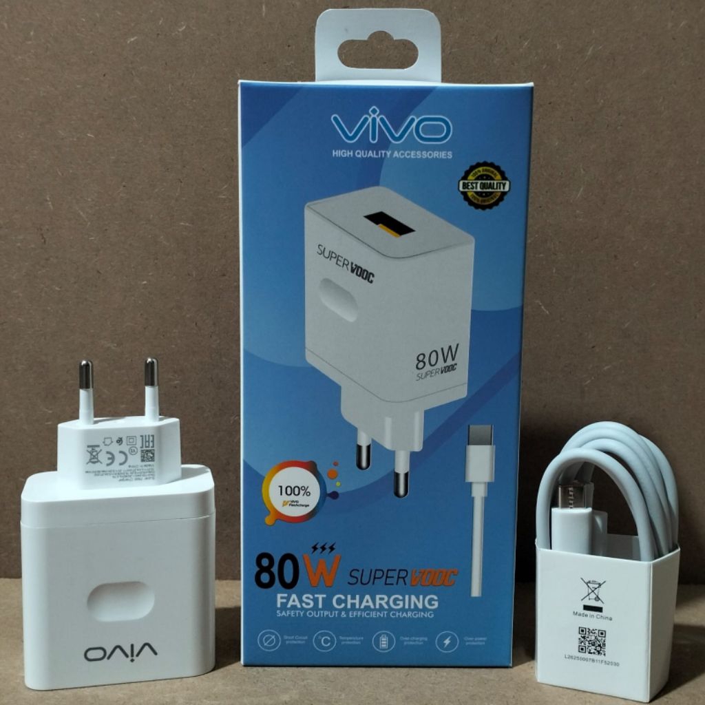 (WHOLESALE) VIVO 80W SUPER VOOC TC CHARGER Vivo 80W Super Vooc