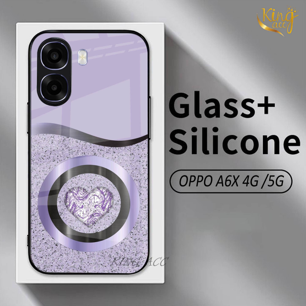 Softcase Glass Glitter สําหรับ OPPO A6X - ปลอก Hp OPPO A6X - เคสป้องกัน Hp OPPO A6X -K100
