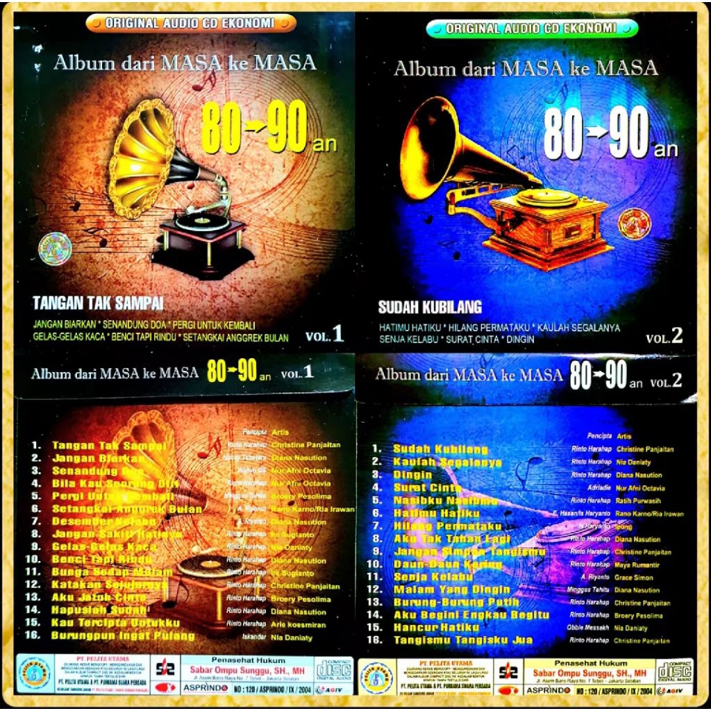 ซีดีเพลง CASSETTE OF MEMORIAL SONGS - POP SONGS CD CASSETTE - NOSTALGIC SONGS CD CASSETTE - ORIGINAL