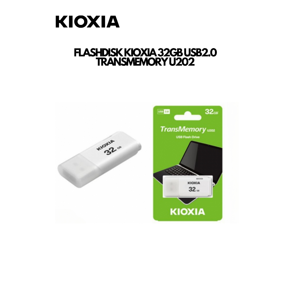 แฟลชไดรฟ์ Kioxia 32GB USB2.0 TransMemory U202 - สีขาว