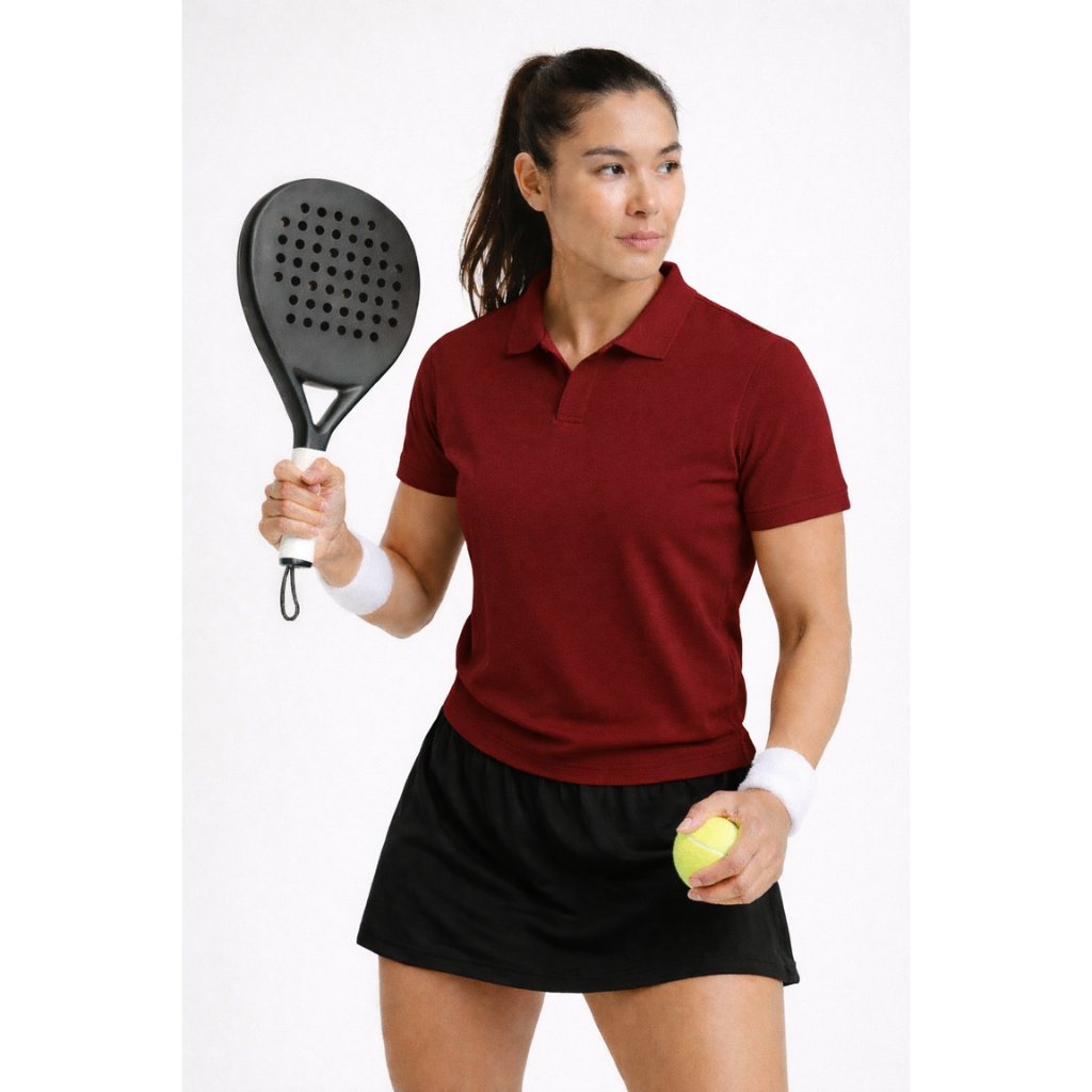 Ronary Sport Womens Premium Pique Polo Tennis Padel – Cool & Stretch Cotton Pique Sports Polo