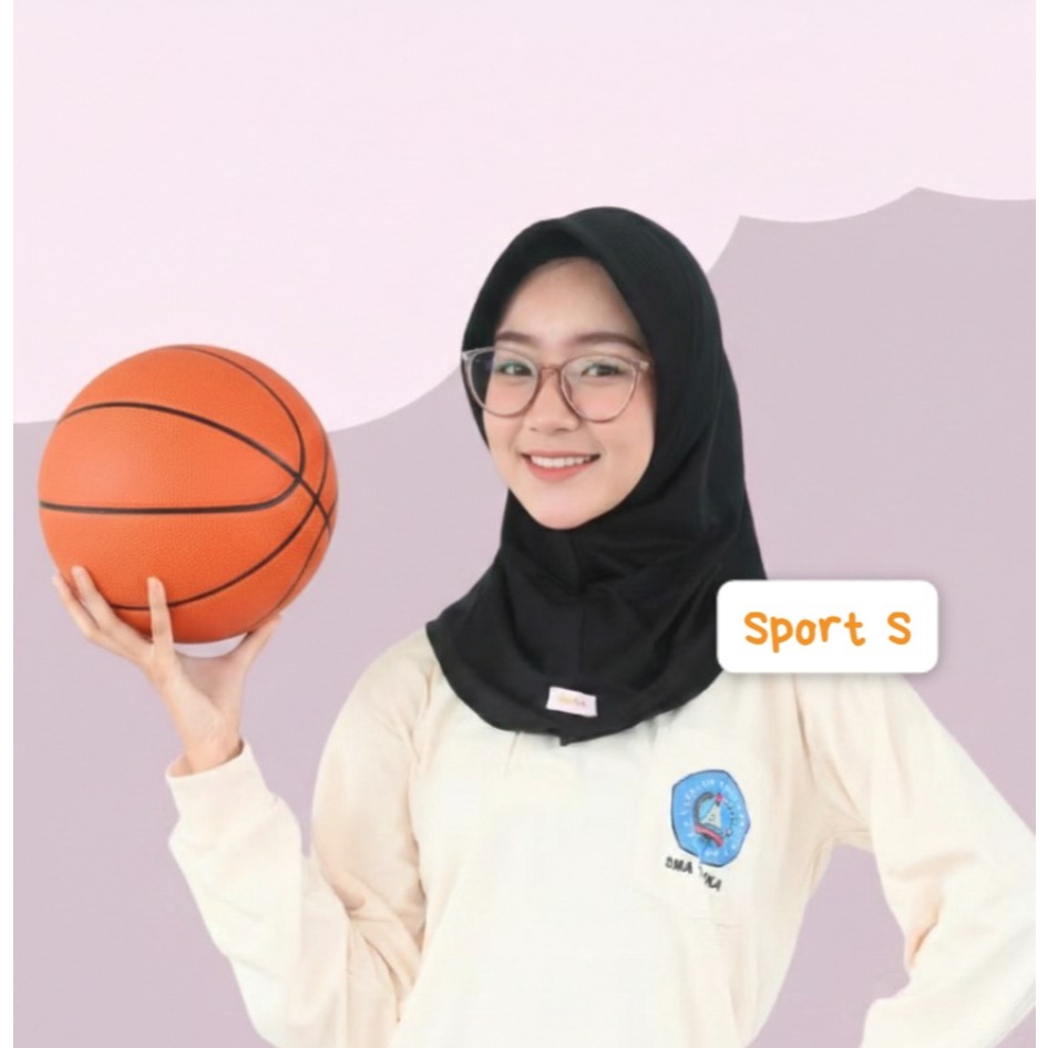 Wide S Pet Sport Hijab / S Sport Instant Hijab / Cute Pet Sport Bergo