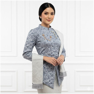 Kebaya Modern Janggan Kurung Melayu Jacquard Fukuro Premium - Setelan Kebaya Kondangan Wisuda Mewah